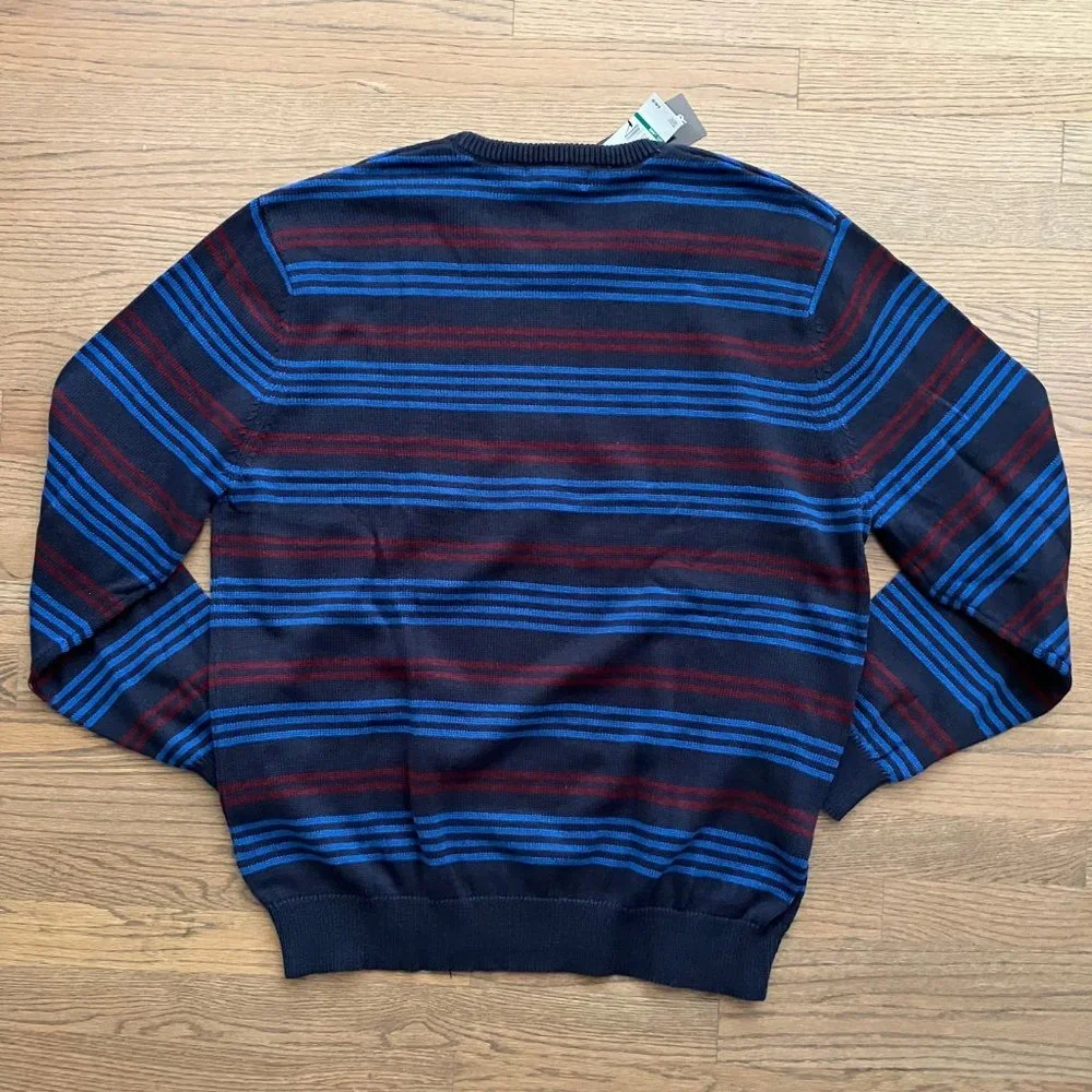 Spring + Mercer Men's Blue & Red Striped Fashionable Sweater L NWT - Picture 5 of 5